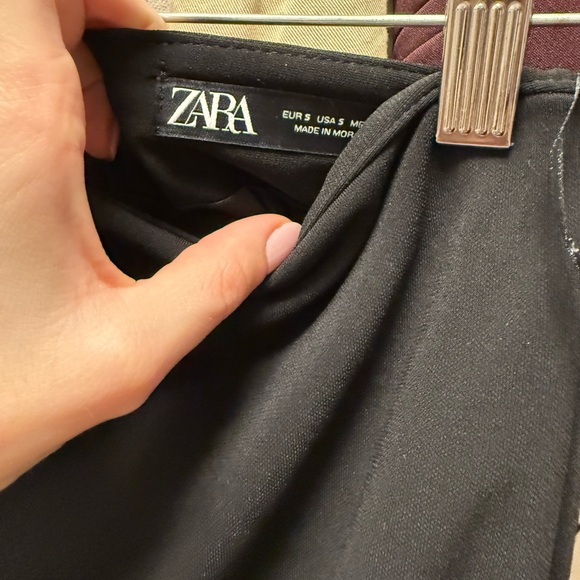 Zara Black Draped Mini Skirt - Picture 3 of 3